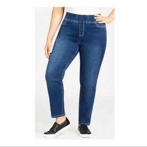 🌸AVENUE | Butter Denim Pull On Jean Mid Wash Size 20 Average Length